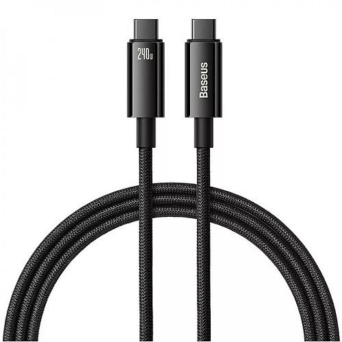 Кабель BASEUS Tungsten Gold Type-C до Type-C 240W 1м чорний