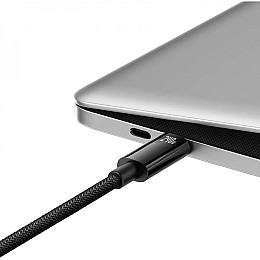 Кабель BASEUS Tungsten Gold Type-C до Type-C 240W 1м чорний