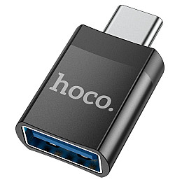 Адаптер перехідник Hoco UA17 Type-C-USB 3.0 2A/4A Black (32548_2918100)