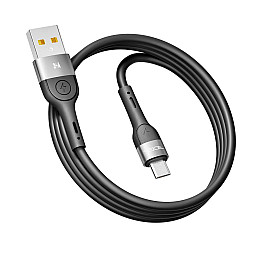 Кабель для зарядки USB Ridea RC-XS51 X-Silicone USB-МicroUSB 60W 20V/3A 1.2 м Черный