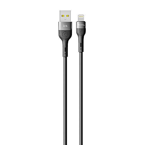 Кабель для зарядки USB Ridea RC-XS51 X-Silicone USB-Lightning 12W 5V/2.4A 1.2 м Черный