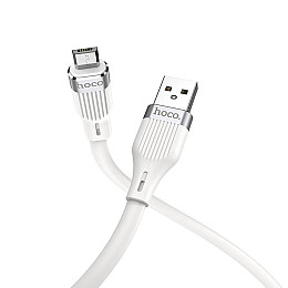 Кабель для зарядки USB Hoco U72 Forest Silicone USB-МicroUSB 1.2 м 2.4A Белый