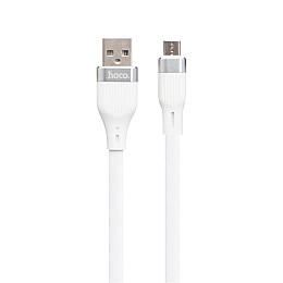 Кабель для зарядки USB Hoco U72 Forest Silicone USB-МicroUSB 1.2 м 2.4A Білий