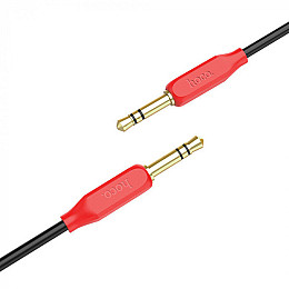 Кабель Hoco UPA11 Jack 3.5 мм (папа) - Jack 3.5 мм (папа) AUX 1.5 м Чорний-Червоний