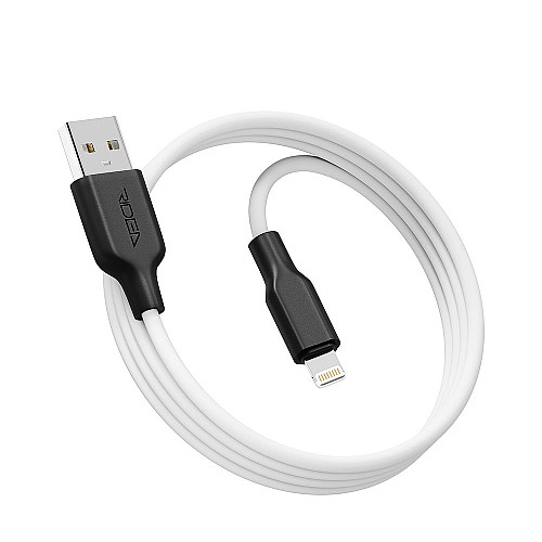 Кабель для зарядки и обмена данными USB Ridea RC-AI21 AirSiliconePro 12W 5V/2.4A USB-Lightning 1 м Бело-черный