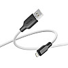 Кабель для зарядки и обмена данными USB Ridea RC-AI21 AirSiliconePro 12W 5V/2.4A USB-Lightning 1 м Бело-черный
