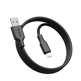 Кабель для зарядки и обмена данными USB Ridea RC-AI21 AirSiliconePro 12W 5V/2.4A USB-Lightning 1 м Черный