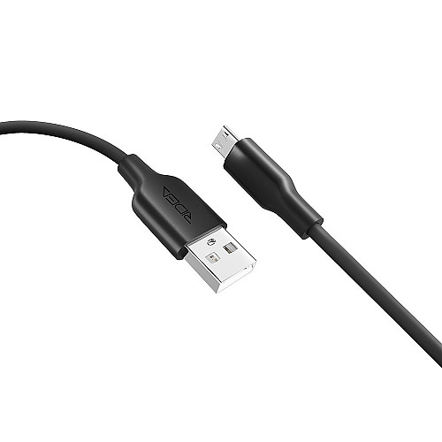 Кабель для зарядки и обмена данными USB Ridea RC-AI21 AirSiliconePro 60W 20V/3A USB-МicroUSB 1 м Черный