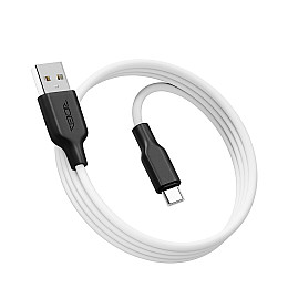 Кабель для зарядки и обмена данными USB Ridea RC-AI21 AirSiliconePro 60W 20V/3A USB-Type C 1 м Бело-черный