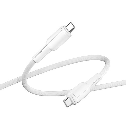 Кабель для зарядки и обмена данными USB Ridea RC-CO10 CommonPro 60W 20V/3A Type-C to Type-C 1 м Белый