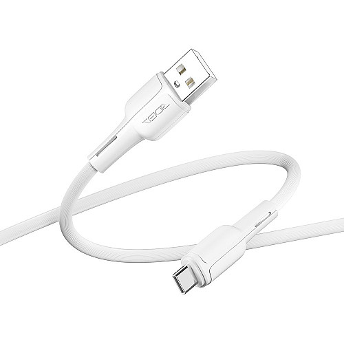 Кабель для зарядки и обмена данными USB Ridea RC-CO10 CommonPro 60W 20V/3A USB-Type C 1 м Белый
