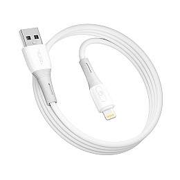 Кабель для зарядки и обмена данными USB Ridea RC-SI35 SiliconePro 12W 5V/2.4A USB-Lightning 1 м Белый