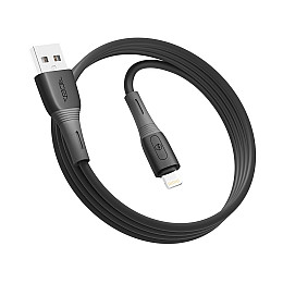 Кабель для зарядки и обмена данными USB Ridea RC-SI35 SiliconePro 12W 5V/2.4A USB-Lightning 1 м Черный