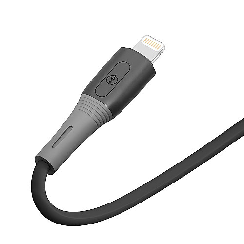 Кабель для зарядки и обмена данными USB Ridea RC-SI35 SiliconePro 12W 5V/2.4A USB-Lightning 1 м Черный