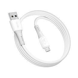 Кабель для зарядки и обмена данными USB Ridea RC-SI35 SiliconePro 60W 20V/3A USB-МicroUSB 1 м Белый