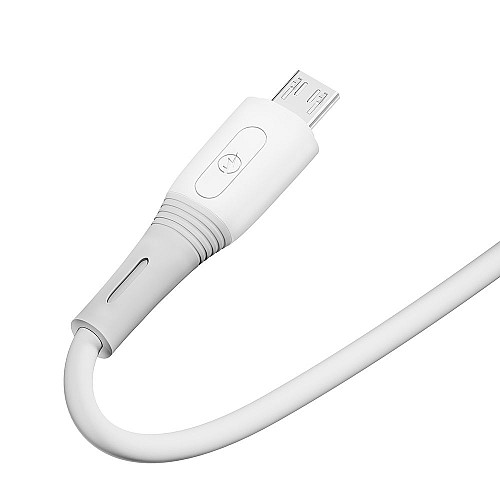 Кабель для зарядки и обмена данными USB Ridea RC-SI35 SiliconePro 60W 20V/3A USB-МicroUSB 1 м Белый