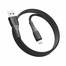 Кабель для зарядки и обмена данными USB Ridea RC-SI35 SiliconePro 60W 20V/3A USB-МicroUSB 1 м Черный