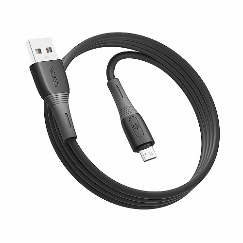 Кабель для зарядки и обмена данными USB Ridea RC-SI35 SiliconePro 60W 20V/3A USB-МicroUSB 1 м Черный