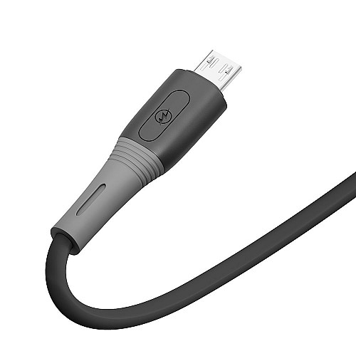 Кабель для зарядки и обмена данными USB Ridea RC-SI35 SiliconePro 60W 20V/3A USB-МicroUSB 1 м Черный