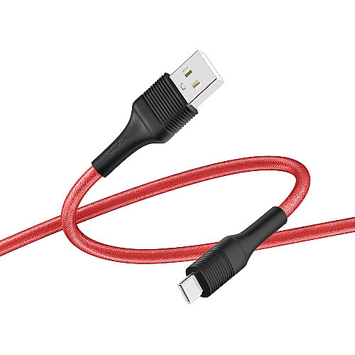 Кабель для зарядки и обмена данными USB Ridea RC-ST74 StablePro 60W 20V/3A USB-Type C 1 м Красно-черный