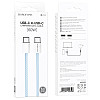 Кабель для зарядки и обмена данными USB Borofone BX103 60W/3A Type-C to Type-C 1 м Blue