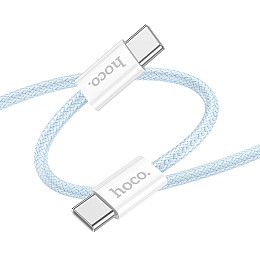 Кабель для зарядки USB Hoco X104 Source Type-C to Type-C 60W 20V/3A 1 м Голубой