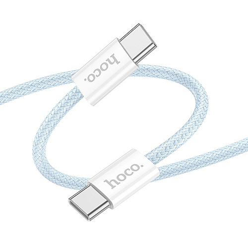 Кабель для зарядки USB Hoco X104 Source Type-C to Type-C 60W 20V/3A 1 м Голубой
