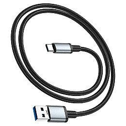 Высокоскоростной кабель для передачи данных USB Hoco US10 USB-Type C USB3.0/5GB 0.5 м Черный