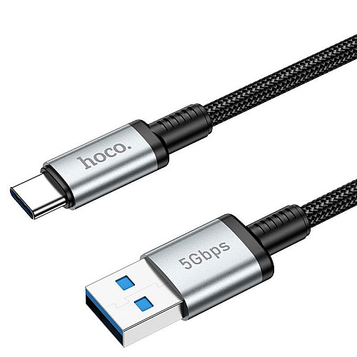 Высокоскоростной кабель для передачи данных USB Hoco US10 USB-Type C USB3.0/5GB 0.5 м Черный