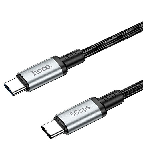 Высокоскоростной кабель для передачи данных USB Hoco US10 Type-C to Type-C USB3.0/5GB 0.5 м Черный