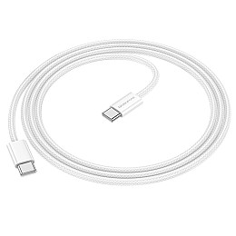 Кабель для зарядки и обмена данными USB Borofone BX103 60W/3A Type-C to Type-C 1 м White