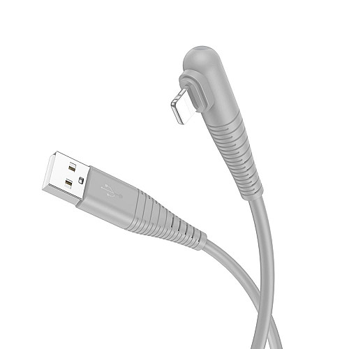 Кабель для зарядки и обмена данными USB Borofone BX105 Corriente USB-Lightning 2.4A 1 м Серый