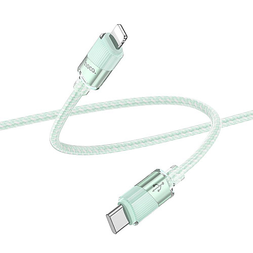 Кабель для зарядки и передачи данных USB Hoco U132 Beijing PD27W/3A Type-C to Lightning 1.2 м Зеленый