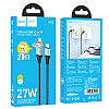 Кабель для зарядки и передачи данных USB Hoco U128 Viking 2in1 3A/60W USB-Type-C to Lightning 1.2 м Черный
