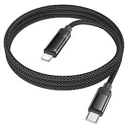 Кабель для зарядки та передачі даних USB Hoco U126 Lantern PD27W Type-C to Lightning 1.2 м Black