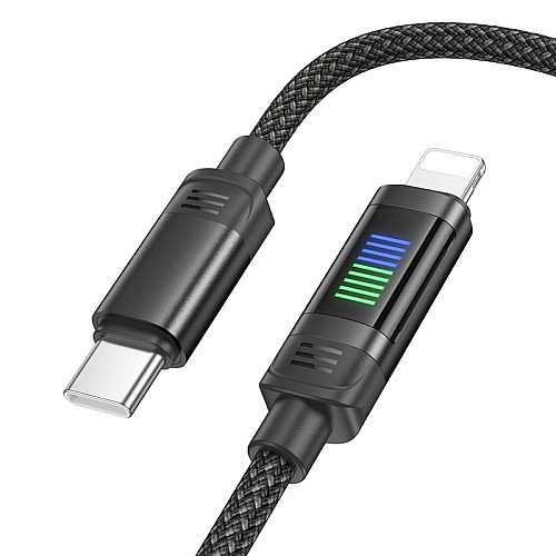 Кабель для зарядки та передачі даних USB Hoco U126 Lantern PD27W Type-C to Lightning 1.2 м Black