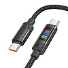 Кабель для зарядки и передачи данных USB Hoco U126 Lantern PD100W/5A Type-C to Type-C 1.2 м Black