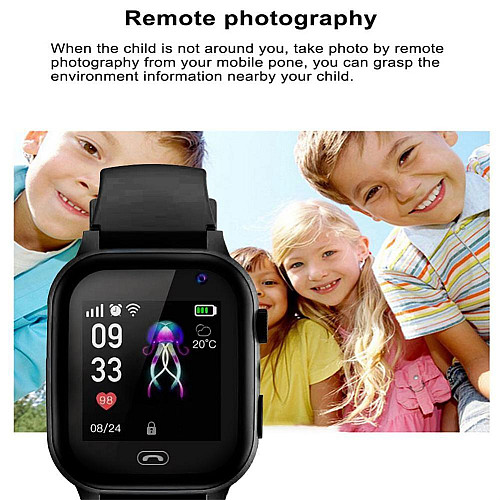Наручні смарт-годинники дитячі Aishi Q15 з функцією дзвінка 4G та GPS Black (16417-hbr)