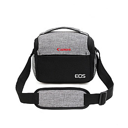 Сумка для фотоаппарата Canon EOS 23x13x19см Digital Средняя Черная с серым ( код: IBF076SB1 )