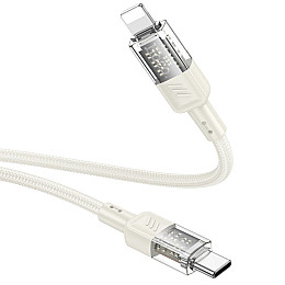 Кабель для зарядки та передачі даних USB Hoco U129 Spirit USB-C to IP / Type-C to Lightning PD27W 1.2 м Бежевий