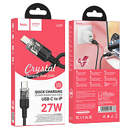Кабель для зарядки та передачі даних USB Hoco U129 Spirit USB-C to IP / Type-C to Lightning PD27W 1.2 м Black