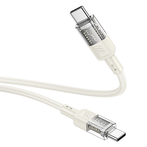 Кабель для зарядки та передачі даних USB Hoco U129 Spirit PD 60W 20 В / 3 А Type-C to Type-C 1.2 м Бежевий