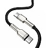 Кабель BASEUS Cafule metal Type-C to Type-C 100W 1м чорний