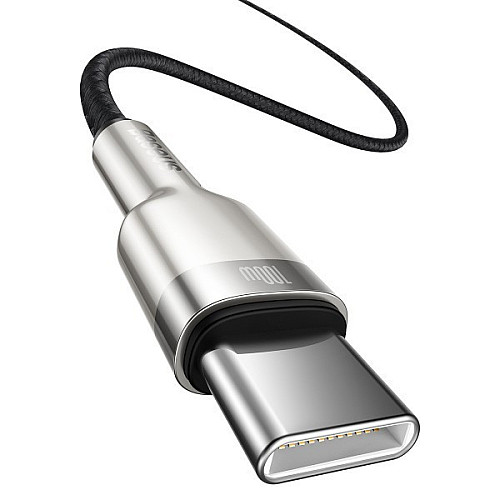 Кабель BASEUS Cafule metal Type-C to Type-C 100W 1м чорний