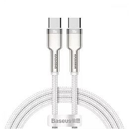 Кабель BASEUS Cafule metal Type-C to Type-C 100W 1м білий