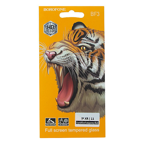 Захисне скло Borofone BF3 HD Apple iPhone XR/iPhone 11 Чорне (29195_2116627)
