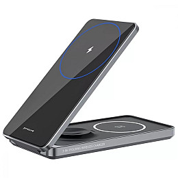 Бездротовий зарядний пристрій Proove Metal Edge 3 в 1 сірий