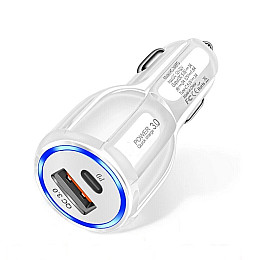 Автомобильное зарядное устройство CWa USB - Type-C QC 3.0 White (Н051038)