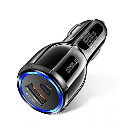 Автомобильное зарядное устройство CWa USB - Type-C QC 3.0 Black (Н051037)