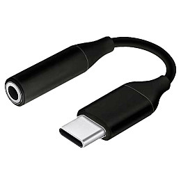 Переходник роз'єм для навушників Samsung USB Type C To 3.5mm Aux Adapter Type-c 3 5 Jack Чорний
